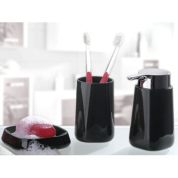 black bathroom accessory sets