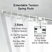 extra long shower rod