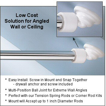Sloped Ceilings, How To Hang A Shower Curtain Rod On Slanted Wall