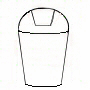 bathroom waste basket with swivel lid