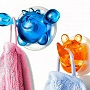 cute, colorful and functional kids shower hooks with suction cups