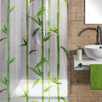 Bamboo Peva Pvc Free Shower Curtain, Bamboo Shower Curtain