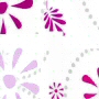 retro flower design fabric shower curtain