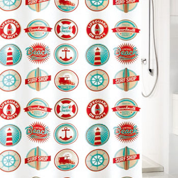Button Textile Shower Curtain Shower Curtains