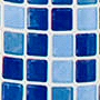 blue mosaic tile shower curtain design in non toxic pvcs material