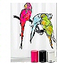 parrot lovers unite. how can you resist this beautiful parrot shower curtain for your bathroom.