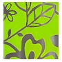 spring green clear bathroom shower curtain with butterflies leaves and flowers