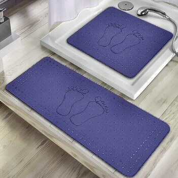 Round Non-slip Anti-mold Bath Mats 55x55 Cm, Machine Washable