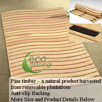 Wave Wooden Bath Mats Bath Safety Mats product photo