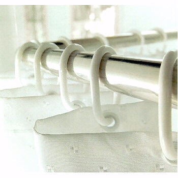 New Curtain Rod Rings Shower Rod Hook Hanger White Color Plastic