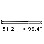 Extra Wide Tension Spring Rod<br> .98in / 25mm diameter Rods, Rails, and Rings