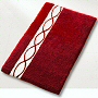 anti slip plush bathroom rugs in garnet red