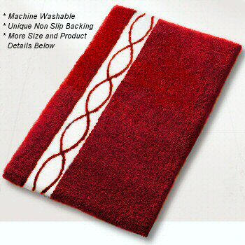 Plush Washable Red Bathroom Rugs - Contemporary - Bath Mats - Other - by  Vita Futura