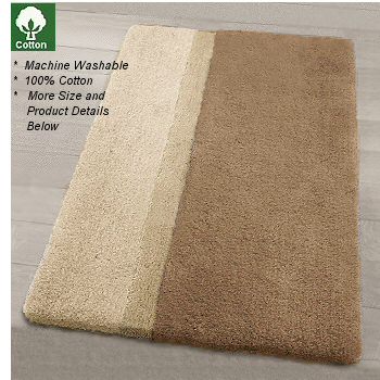 Non Slip Luxury Cotton Bath Rugs In Extra Large Sizes