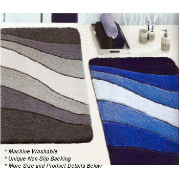 Contemporary Bright Colored Bath Rugs in Extra Large Sizes Vita Futura