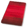 plush striped bathroom rug design in wine red, navy blue or brandy orange