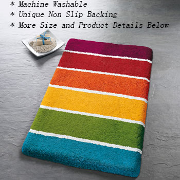 Contemporary Bright Colored Bath Rugs in Extra Large Sizes Vita Futura