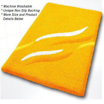 Contemporary Bright Colored Bath Rugs in Extra Large Sizes Vita Futura