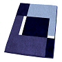 contemporary medium pile bath mat in grey, blue, toffee, lavender and ruby red