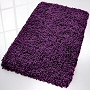 shag bath rug in garnet red, grey, saffron, eggplant, clover green or sorrento azure blue