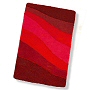 plush beach bathroom rug in contour, extra large and standard sizes in grey, brick, royal blue, garnet red or saffron