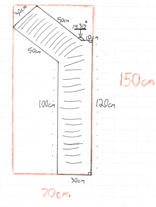 Example diagram of a custom rug